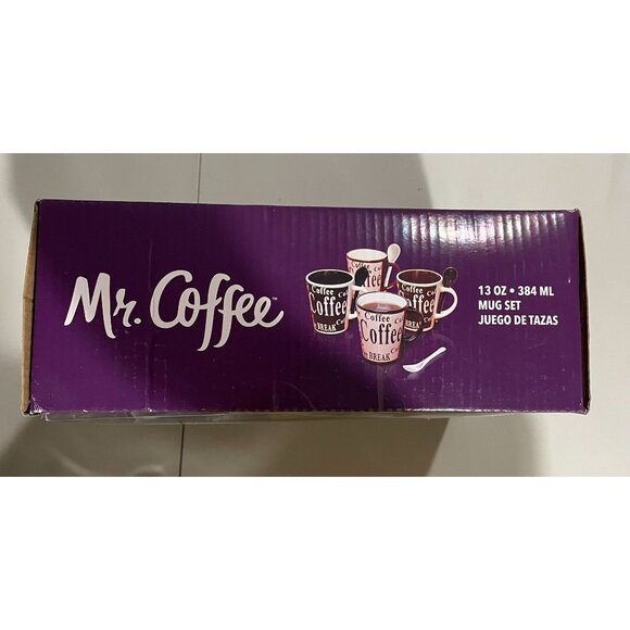 Mr. Coffee 13 Oz Stoneware Coffee Mug Set Dishwasher & Microwave Safe Durable - Picture 7 of 7